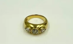 Bague or jaune diamants