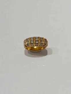 Bague or jaune diamants