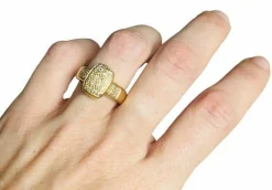 Bague or jaune diamants