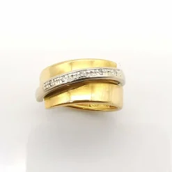 Bague or jaune diamants