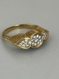 Bague or jaune diamants