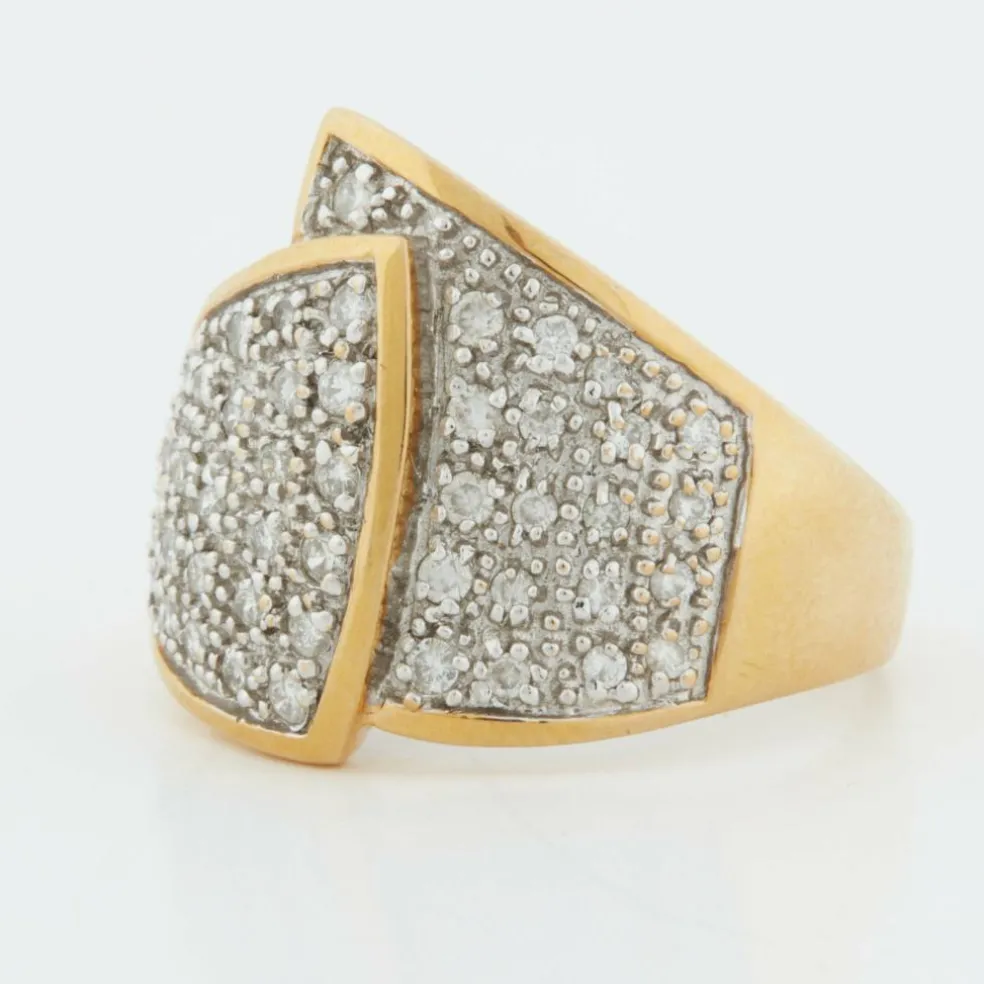 Bague Or jaune diamants