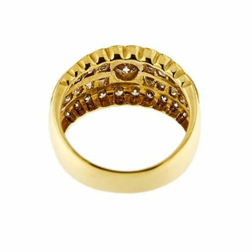 Bague or jaune diamants