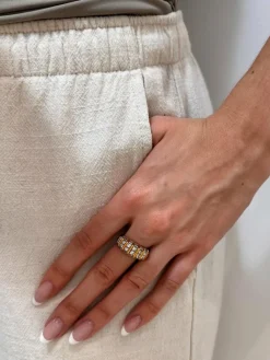 Bague or jaune diamants