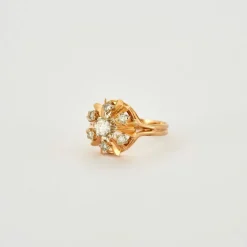 Bague or jaune diamants