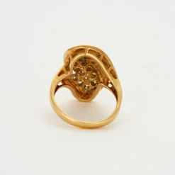 Bague or jaune diamants