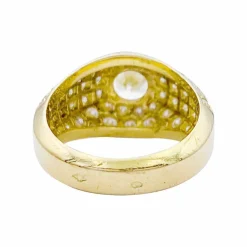 Bague or jaune, diamants.