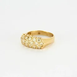 Bague or jaune diamants