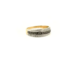 Bague or jaune diamants