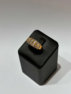 Bague or jaune diamants