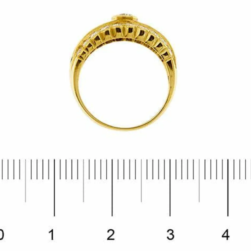 Bague or jaune diamants