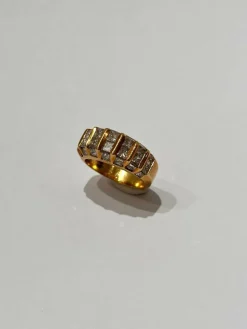 Bague or jaune diamants