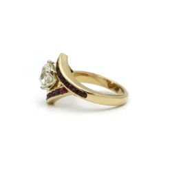 Bague Or jaune Diamants & Rubis