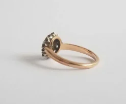 Bague or jaune diamants anciens
