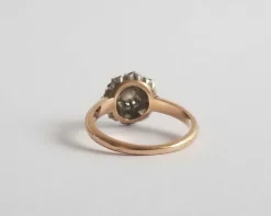 Bague or jaune diamants anciens