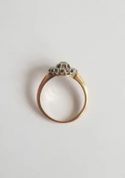 Bague or jaune diamants anciens