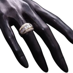 Bague Or jaune Diamants baguette