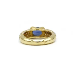 Bague Or jaune Diamants et Saphir