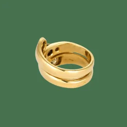 BAGUE OR JAUNE DIAMANTS ET SAPHIR