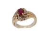 Bague Or jaune Diamants Rubis