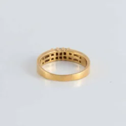 Bague or jaune Diamants ronds et baguettes
