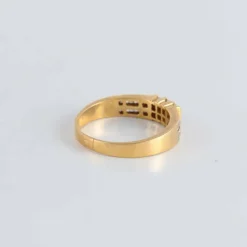 Bague or jaune Diamants ronds et baguettes