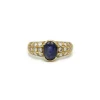 Bague or jaune diamants saphir