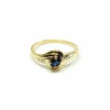 Bague or jaune diamants saphir