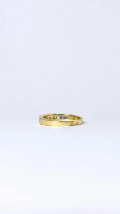 Bague Or jaune Diamants Saphirs