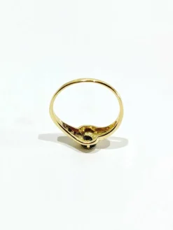 Bague or jaune diamants saphir