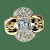 Bague or jaune diamants, vers 1930