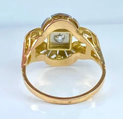 Bague or jaune diamants, vers 1930