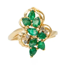 Bague Or jaune Emeraude