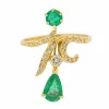 Bague Or jaune Emeraude