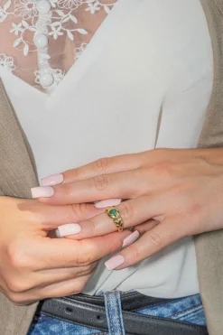 Bague Or jaune Emeraude