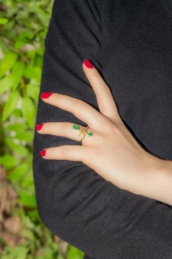 Bague Or jaune Emeraude