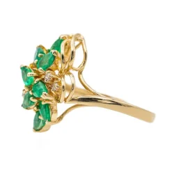 Bague Or jaune Emeraude