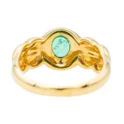 Bague Or jaune Emeraude