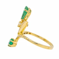 Bague Or jaune Emeraude