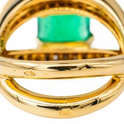 Bague Or jaune Emeraude