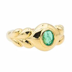 Bague Or jaune Emeraude