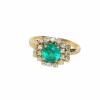 Bague Or Jaune Emeraude 1,52 Ct et Diamants