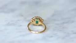 Bague Or Jaune Emeraude 1,52 Ct et Diamants