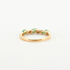 Bague Or jaune Emeraude Diamants