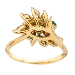 Bague Or jaune Emeraude, Diamant
