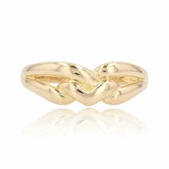 Bague or jaune entrelacé