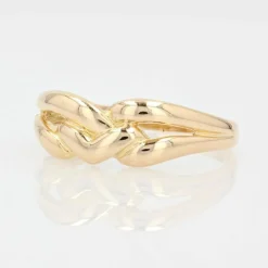 Bague or jaune entrelacé