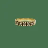 Bague or jaune et 5 diamants