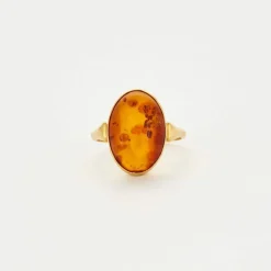 Bague or jaune et Ambre