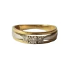 Bague or jaune et blanc, diamants